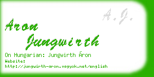 aron jungwirth business card